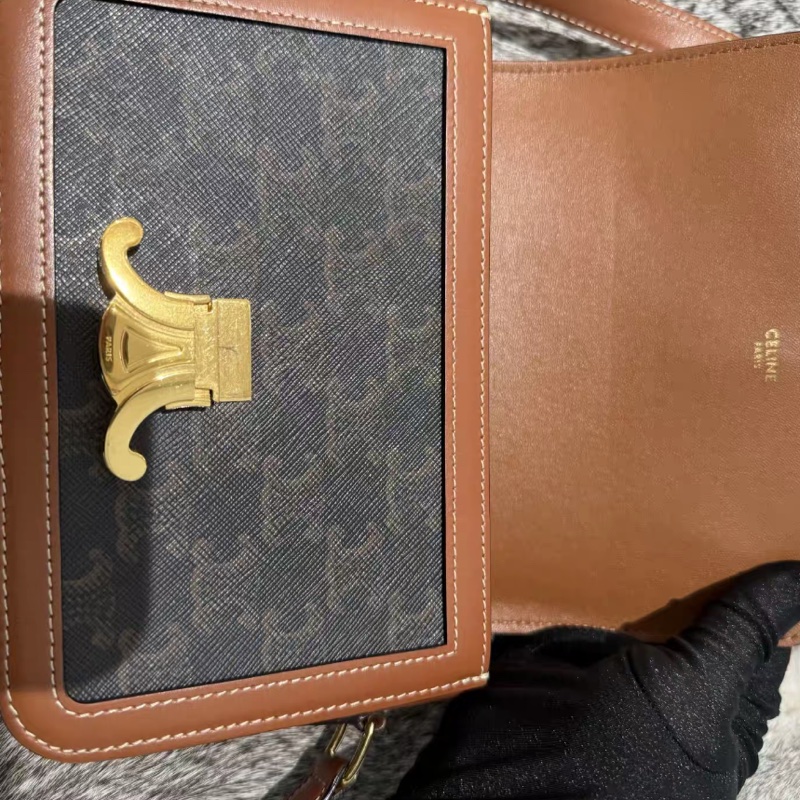 Celine Triomphe 凱旋門老花盒子包 Box 小號-4