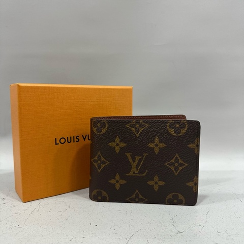 LV m60895 原花三折交叉短夾