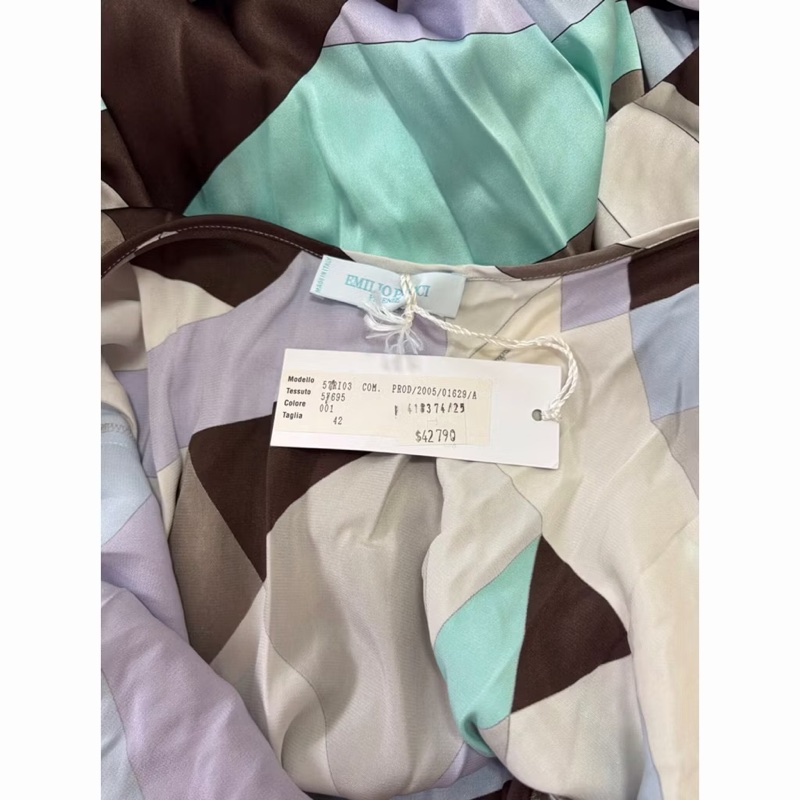 全新Emilio Pucci正品綢緞層次多種穿法洋裝 原價42790-7