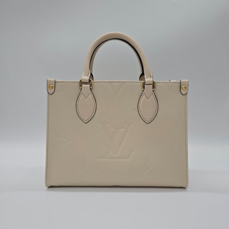 (超新♥️大全配) LOUIS VUITTON ON THE GO 小號 奶油白 牛皮 手提包 電腦包 斜背包|專櫃118,000-4