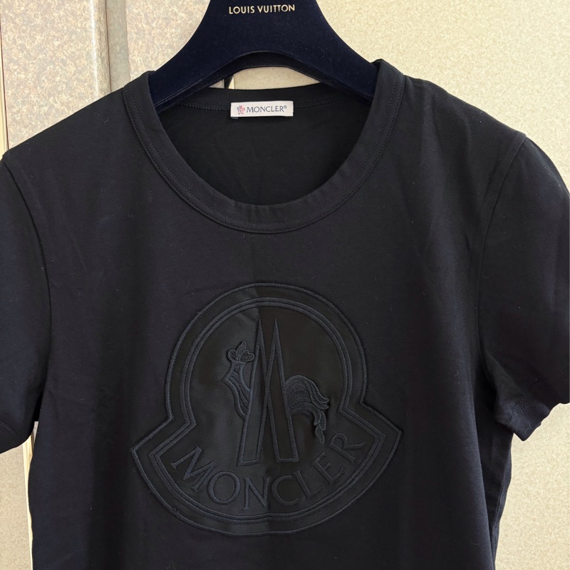 57）Moncler正品黑色棉質Logo上衣 XS-M皆可穿-0