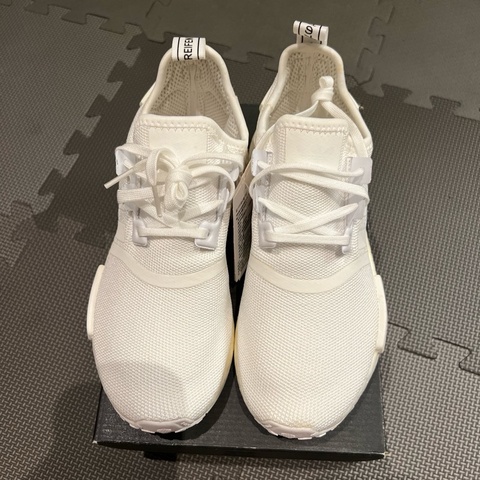 Adidas NMD Boost PK BOOST 日文 全白白編織襪套女鞋