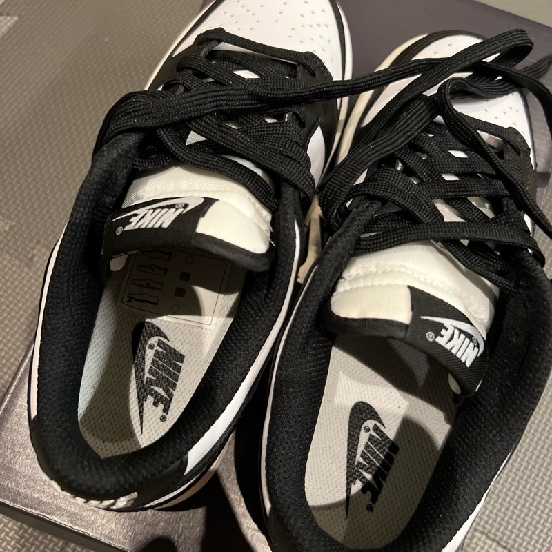 NIKE 休閒鞋 W NIKE DUNK LOW 女黑白色 熊貓/24號-2