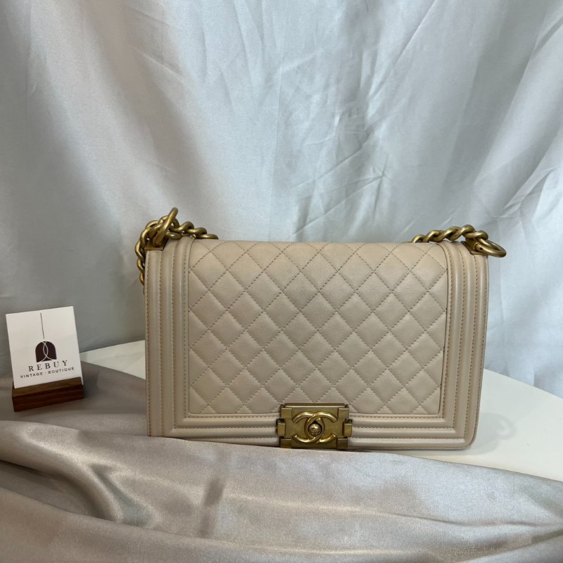 CHANEL 25開 粉膚復古金BOY25-0