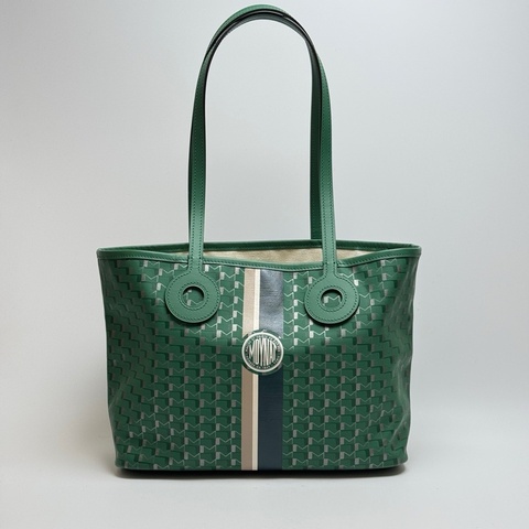 Moynat莫奈 經典綠色托特 tote 購物袋 單肩包 小號