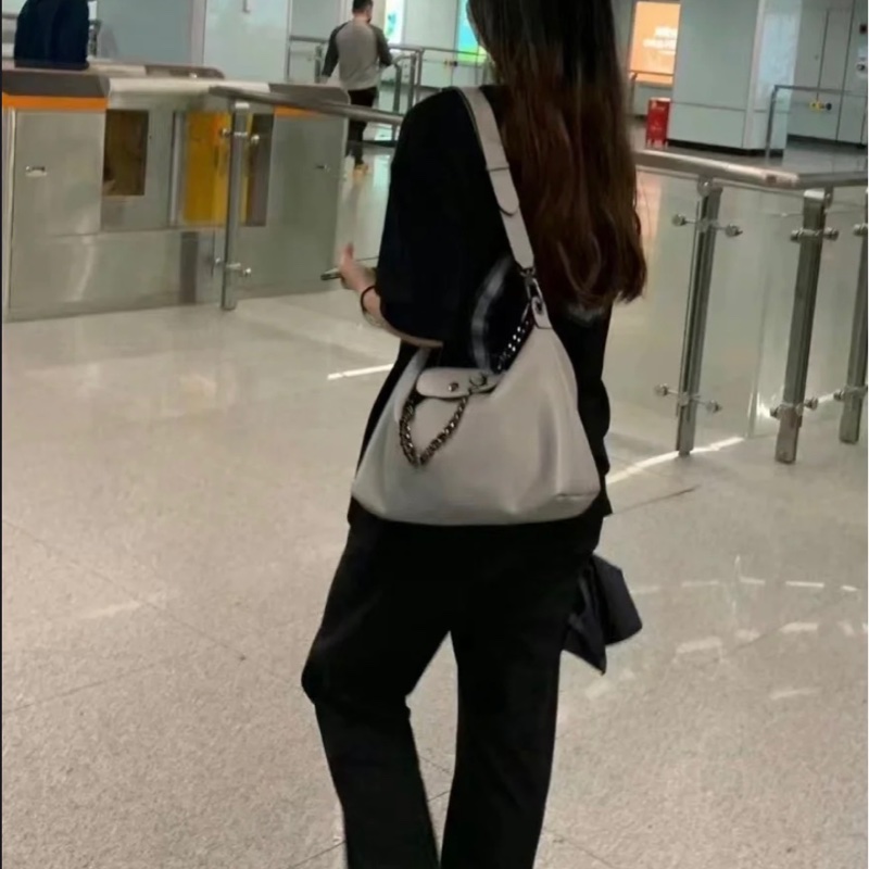 LONGCHAMP HOBO 龍驤灰 大象灰 肩背包 斜背包 手提包 側背包-5