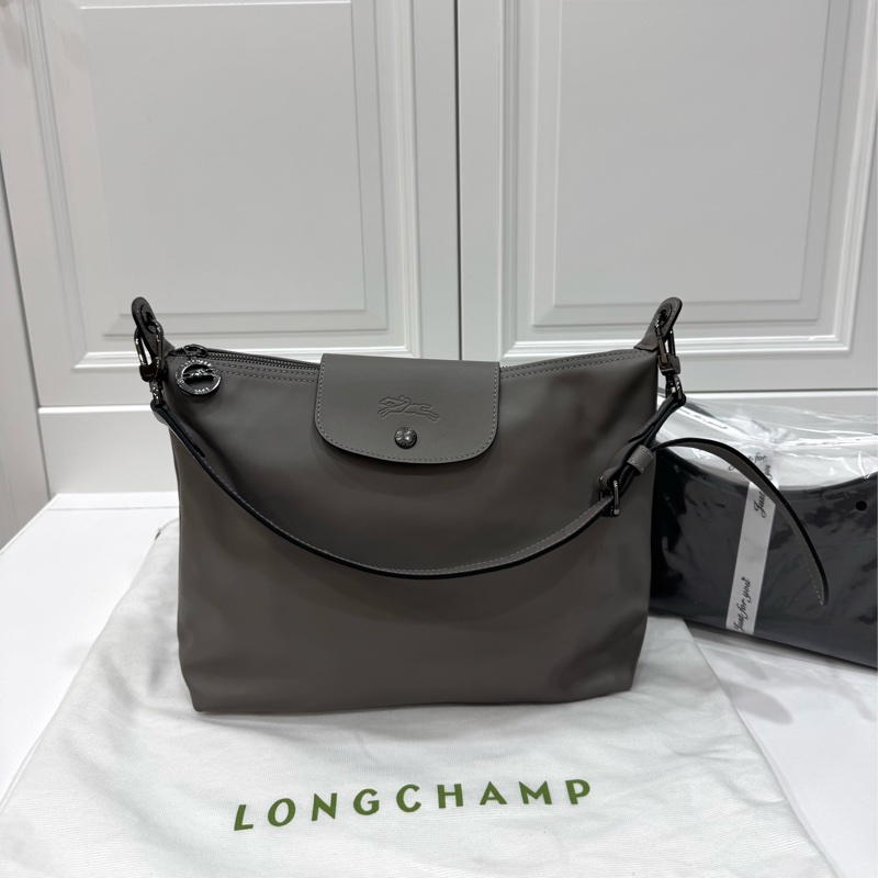 LONGCHAMP HOBO 龍驤灰 大象灰 肩背包 斜背包 手提包 側背包-7