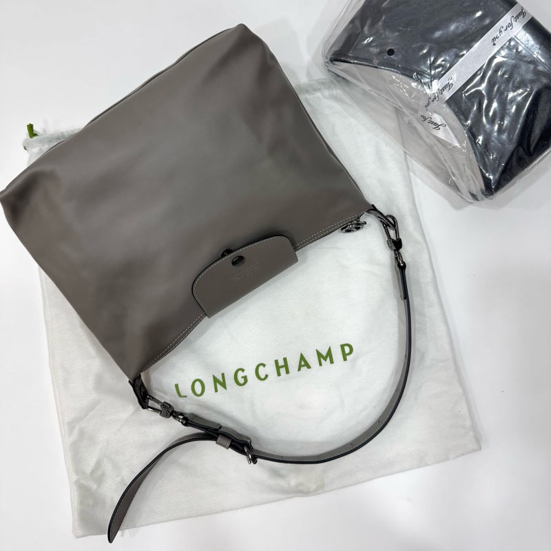 LONGCHAMP HOBO 龍驤灰 大象灰 肩背包 斜背包 手提包 側背包-8