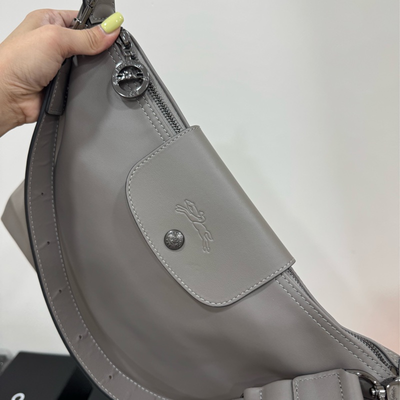 LONGCHAMP HOBO 龍驤灰 大象灰 肩背包 斜背包 手提包 側背包-9
