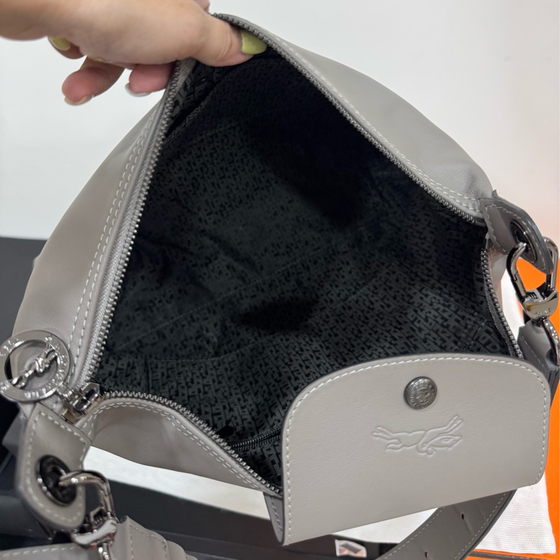 LONGCHAMP HOBO 龍驤灰 大象灰 肩背包 斜背包 手提包 側背包-14
