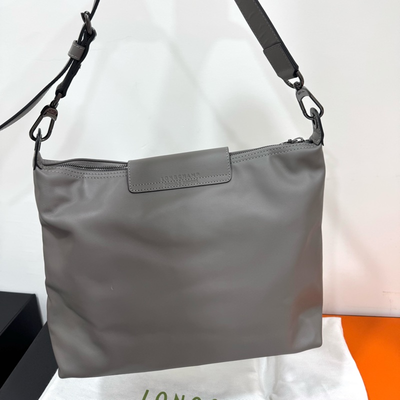 LONGCHAMP HOBO 龍驤灰 大象灰 肩背包 斜背包 手提包 側背包-21