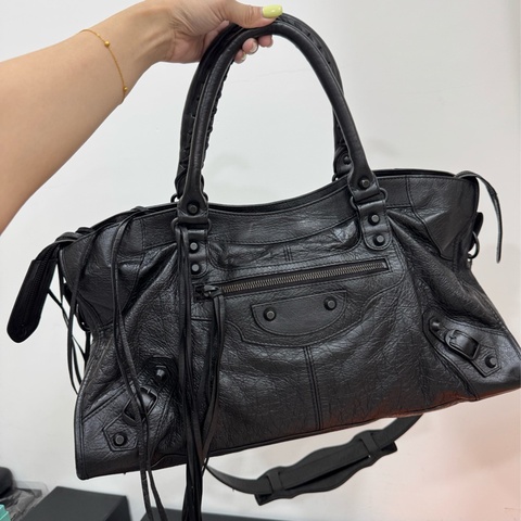Balenciaga 巴黎世家 PART TIME all black 黑色 機車包 手提包 斜背包 肩背包 側背包