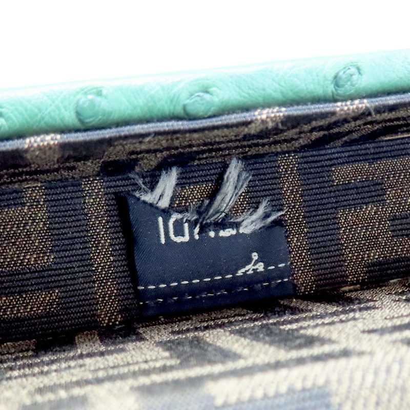 綠色 鴕鳥皮 Mini Baggte Trunk 肩背 剪標 已售品 綠色-7