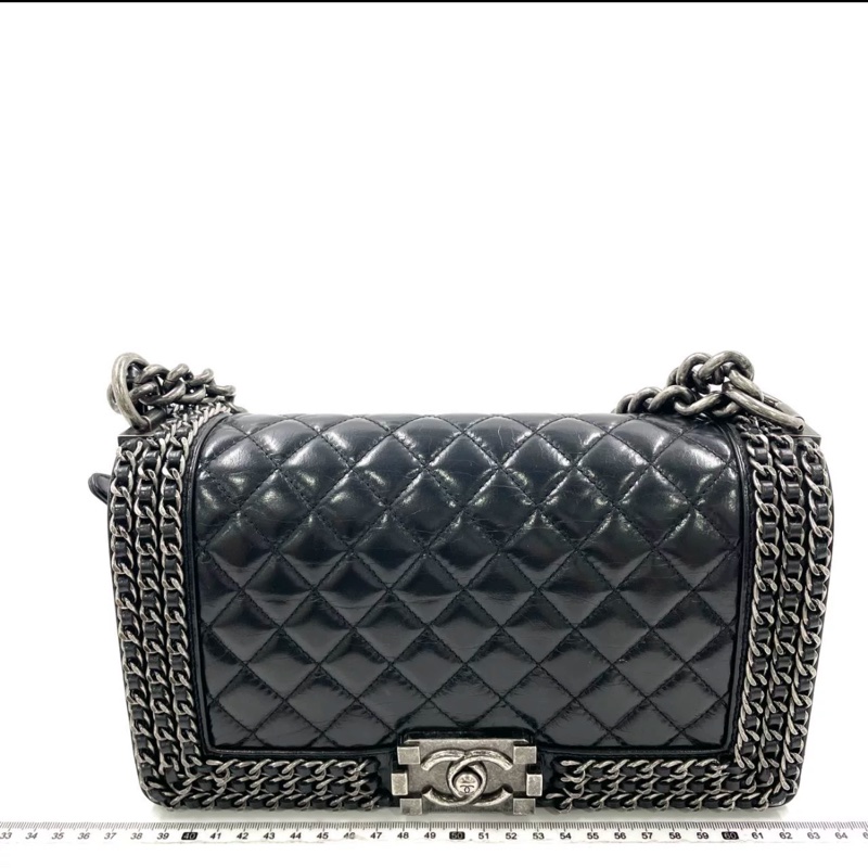 Chanel leboy25黑銀滾邊多鏈條 #全網唯一 #絕版收藏 #絕無僅有撿漏價🔥-9