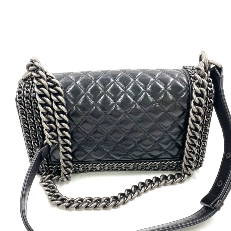 Chanel leboy25黑銀滾邊多鏈條 #全網唯一 #絕版收藏 #絕無僅有撿漏價🔥-11