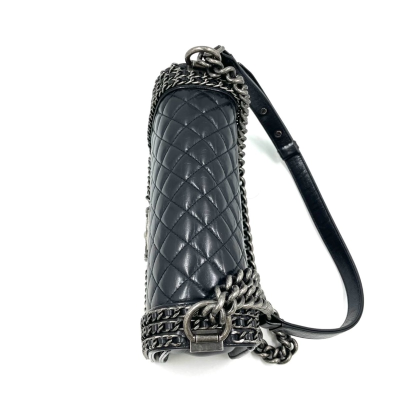 Chanel leboy25黑銀滾邊多鏈條 #全網唯一 #絕版收藏 #絕無僅有撿漏價🔥-13