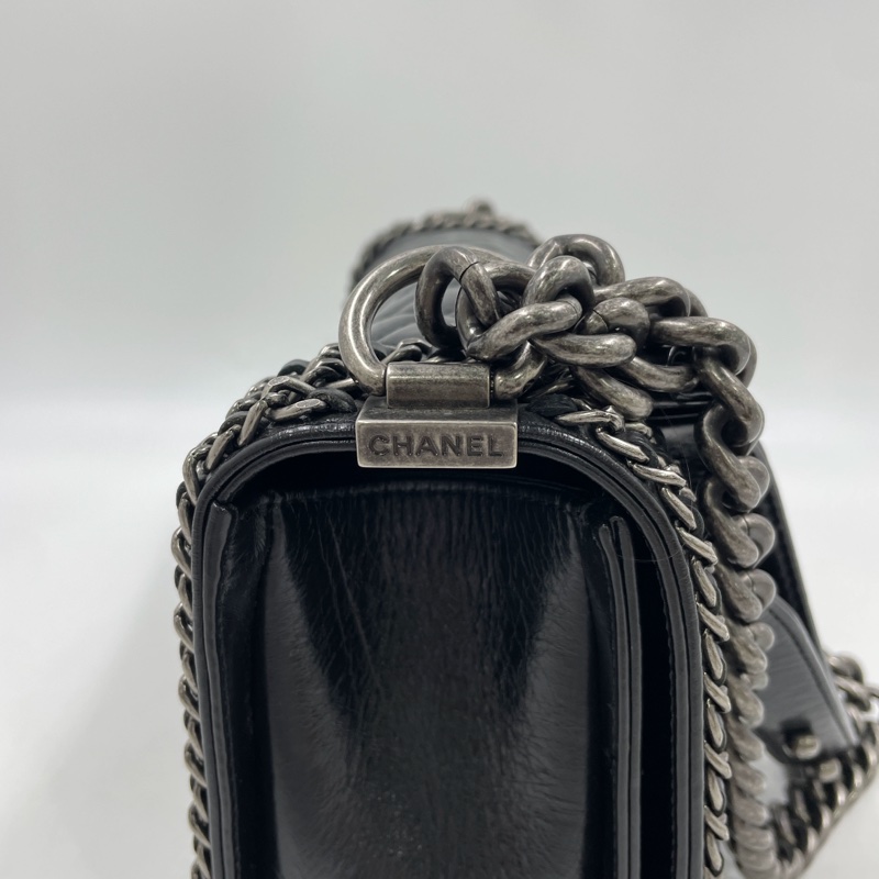 Chanel leboy25黑銀滾邊多鏈條 #全網唯一 #絕版收藏 #絕無僅有撿漏價🔥-17
