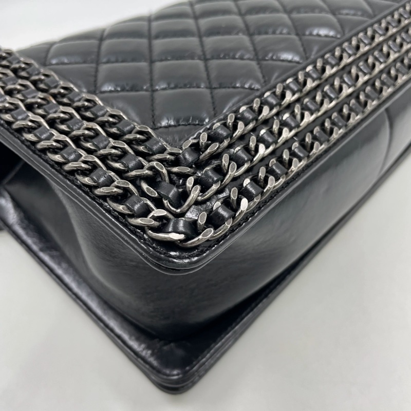 Chanel leboy25黑銀滾邊多鏈條 #全網唯一 #絕版收藏 #絕無僅有撿漏價🔥-19