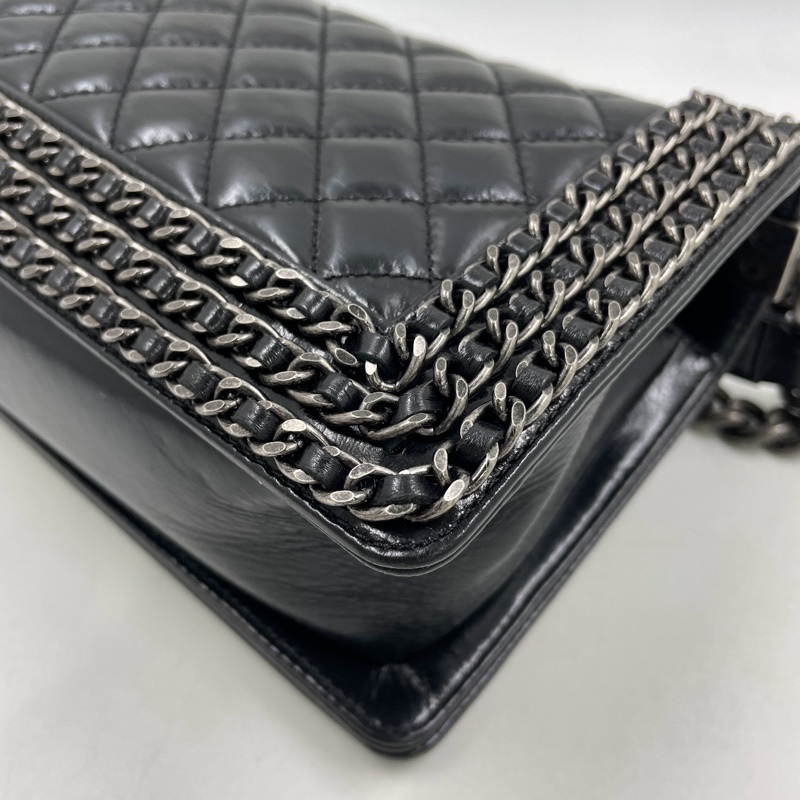 Chanel leboy25黑銀滾邊多鏈條 #全網唯一 #絕版收藏 #絕無僅有撿漏價🔥-20