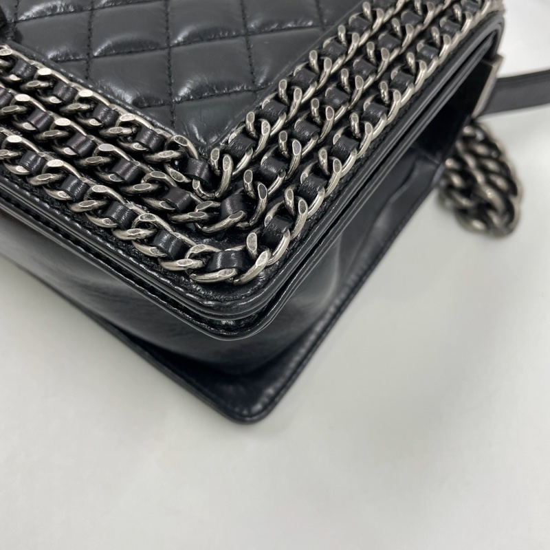 Chanel leboy25黑銀滾邊多鏈條 #全網唯一 #絕版收藏 #絕無僅有撿漏價🔥-21