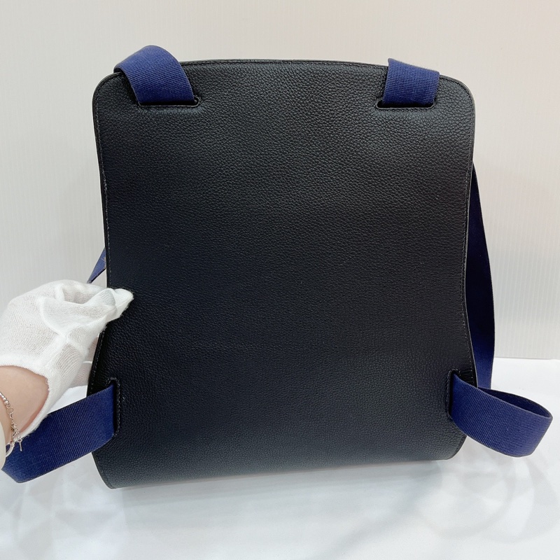 莉亞精品♡ Hermes 毛呢撞色後背包 二手美包-7