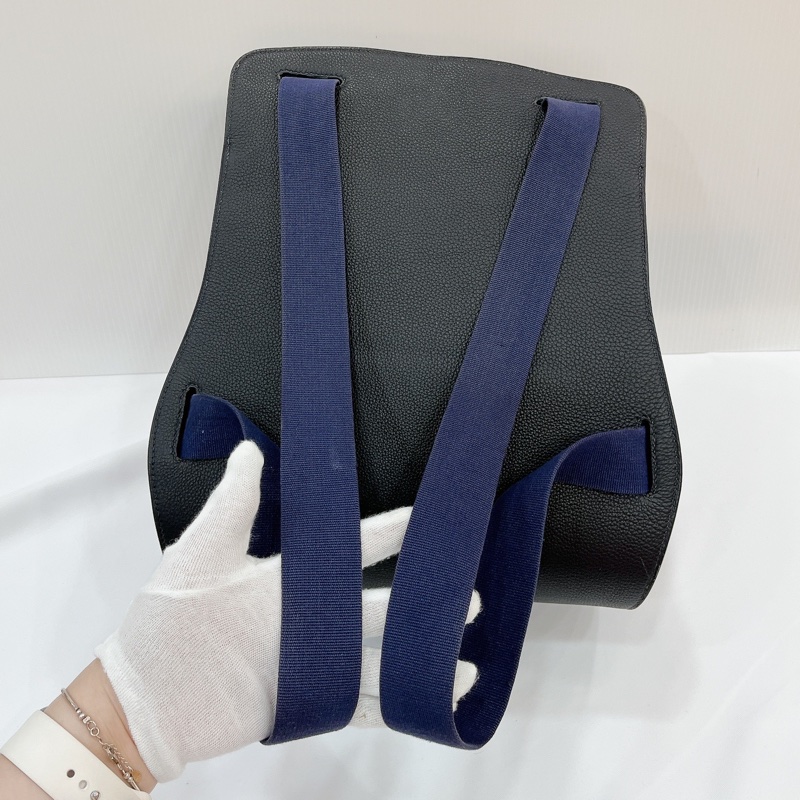 莉亞精品♡ Hermes 毛呢撞色後背包 二手美包-8