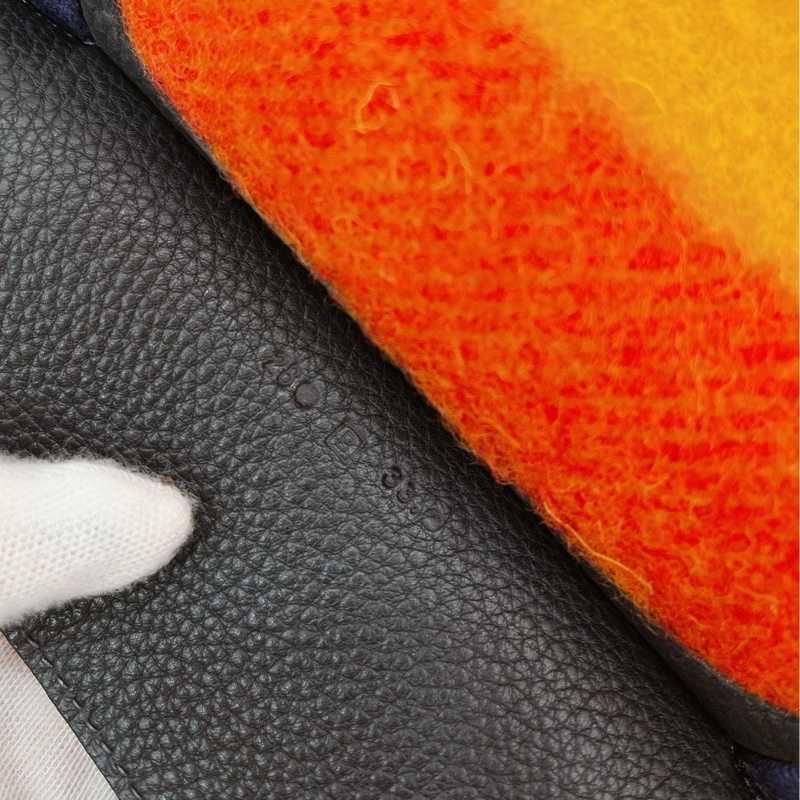 莉亞精品♡ Hermes 毛呢撞色後背包 二手美包-16