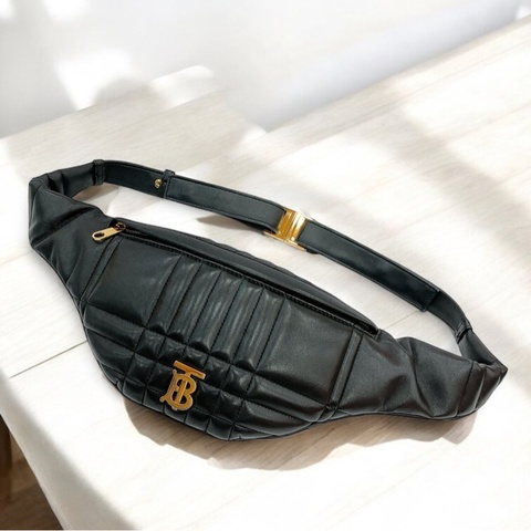 莉亞精品♡Burberry Lola 胸包 黑金 二手美包