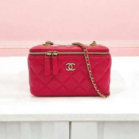 莉亞精品♡ Chanel Trendy cc 長盒子 桃色 99新