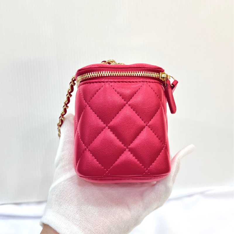 莉亞精品♡ Chanel Trendy cc 長盒子 桃色 99新-6