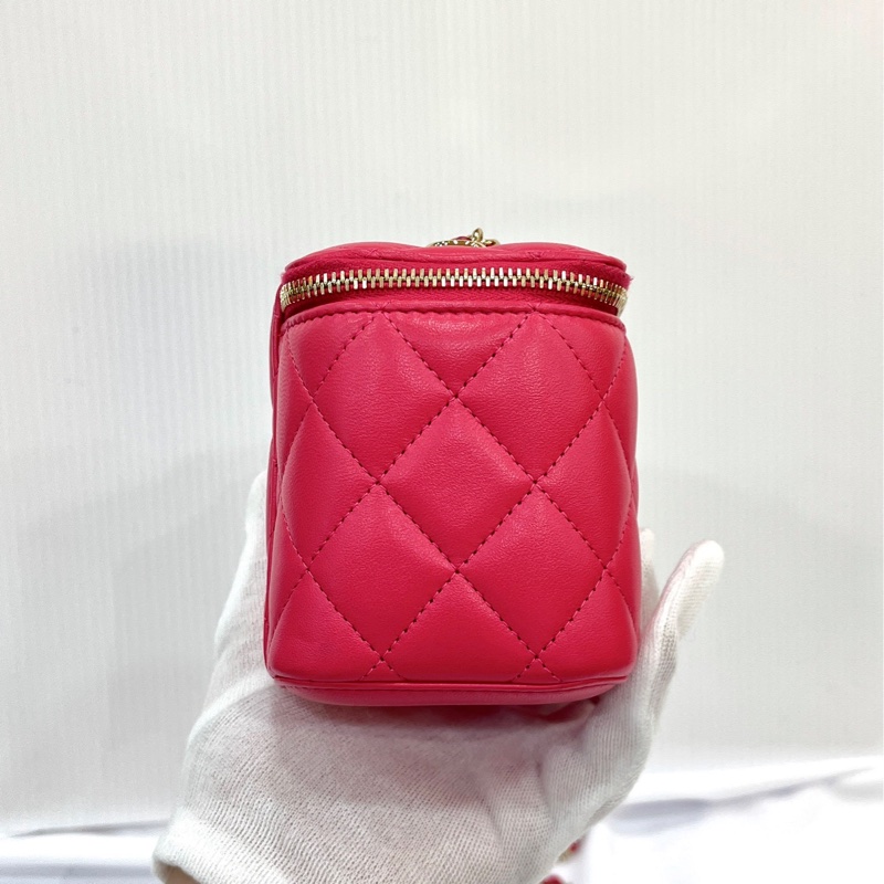 莉亞精品♡ Chanel Trendy cc 長盒子 桃色 99新-7