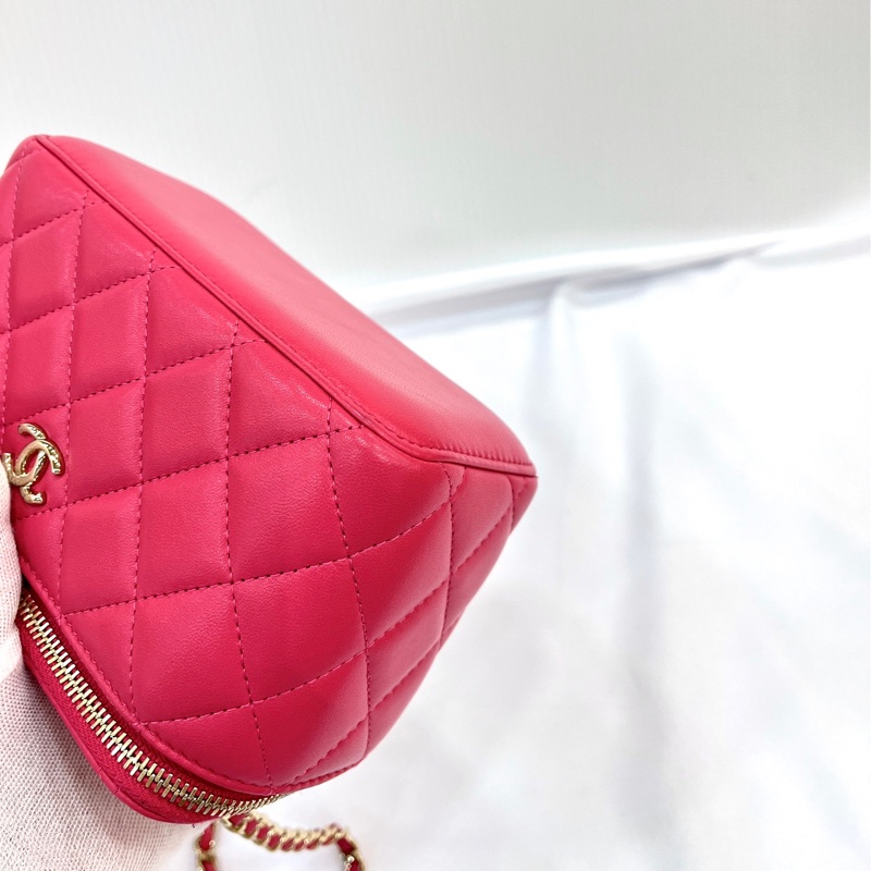 莉亞精品♡ Chanel Trendy cc 長盒子 桃色 99新-8