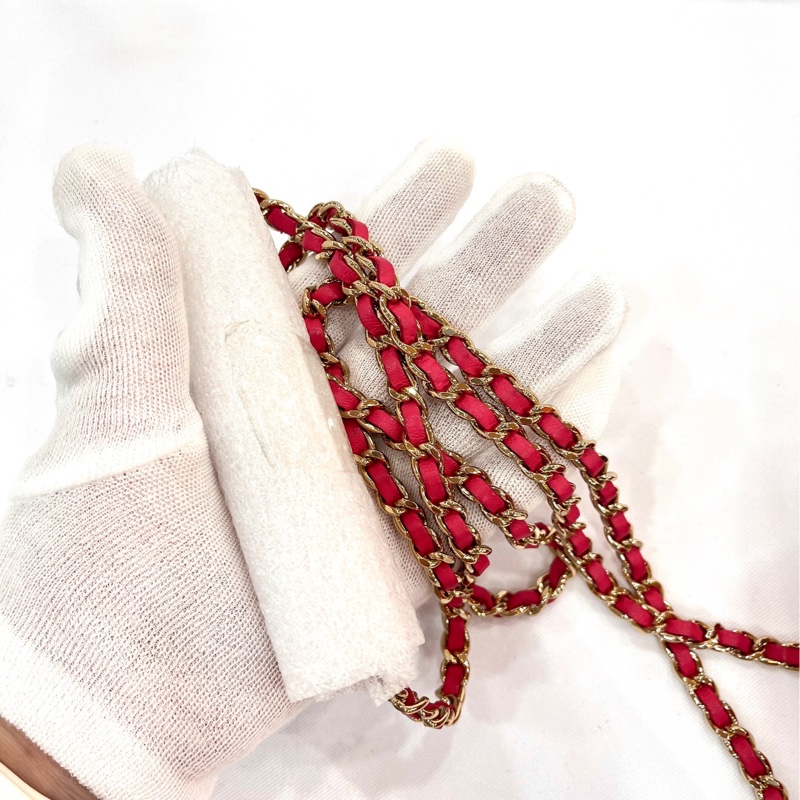 莉亞精品♡ Chanel Trendy cc 長盒子 桃色 99新-16