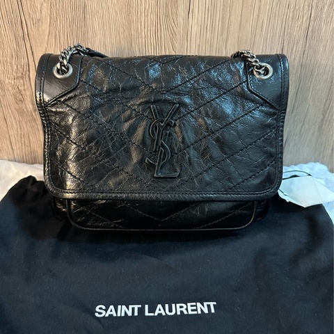 專櫃正品Saint Laurent YSL NIKI復古皮革BABY 黑色