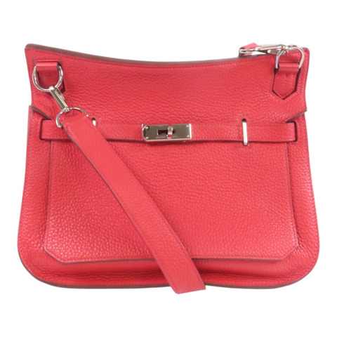 HERMES Clemence皮革Jypsiere 28銀扣肩背袋