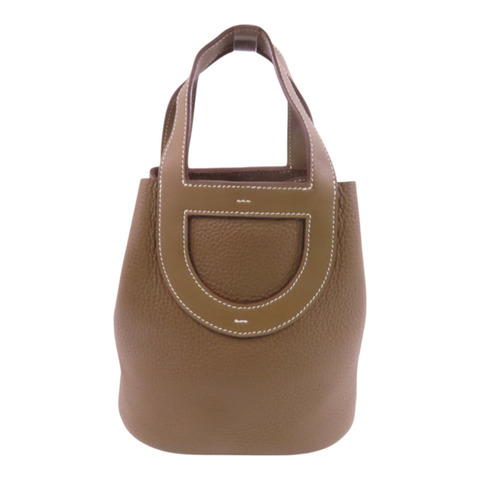 HERMES Clemence皮革In The Loop 18金扣手挽袋