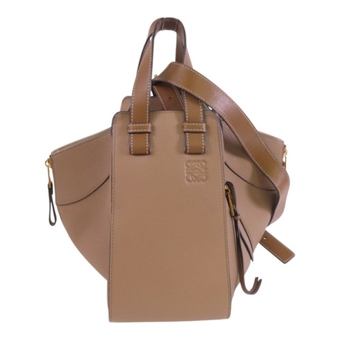 LOEWE 牛皮皮革Hammock Bag Small金扣手挽肩背兩用袋