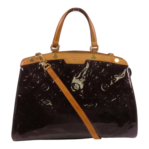 LOUIS VUITTON Monogram Vernis Brea MM金扣手挽肩背兩用袋