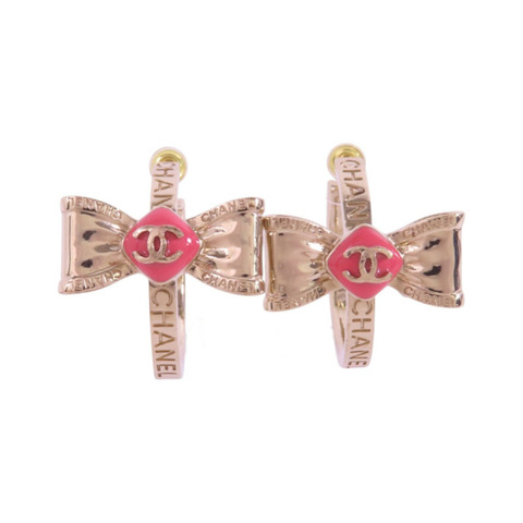 CHANEL 金屬/PVC Earrings金扣耳環