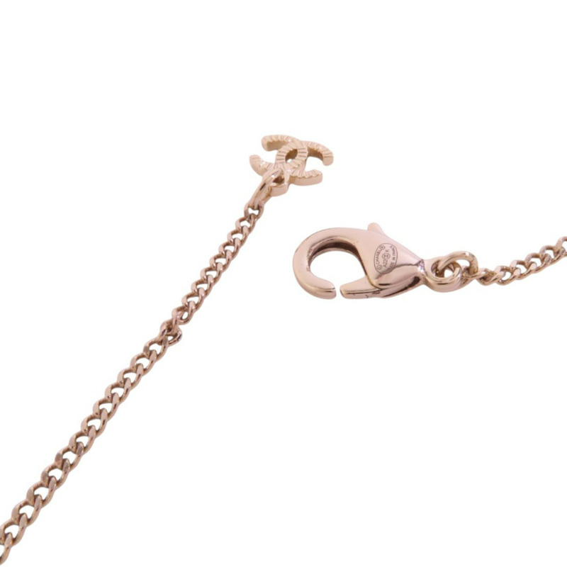 CHANEL 金屬/仿珍珠Necklace金扣項鏈-6