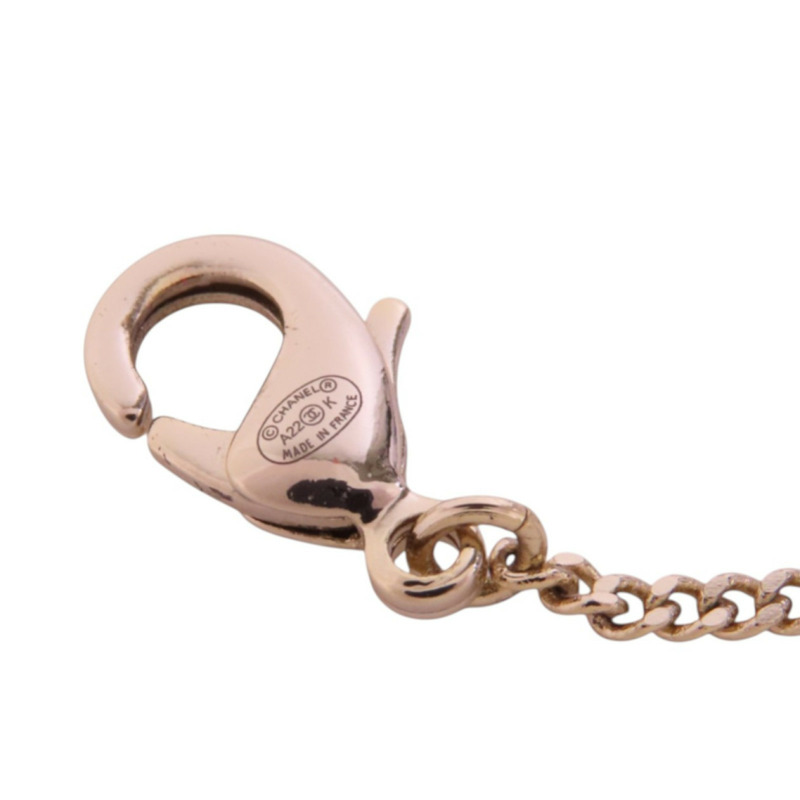 CHANEL 金屬/仿珍珠Necklace金扣項鏈-7