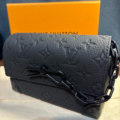 LV streamer 黑色壓紋