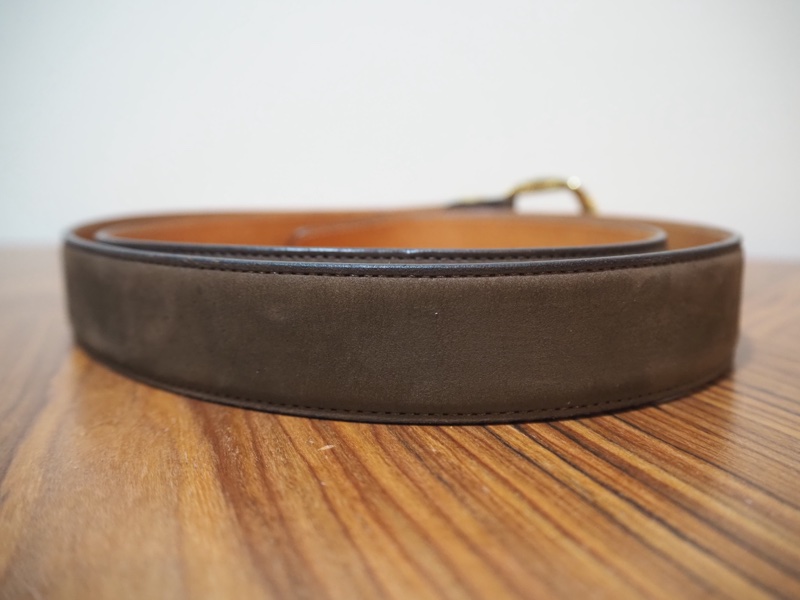 Dior 麂皮復古皮帶-5