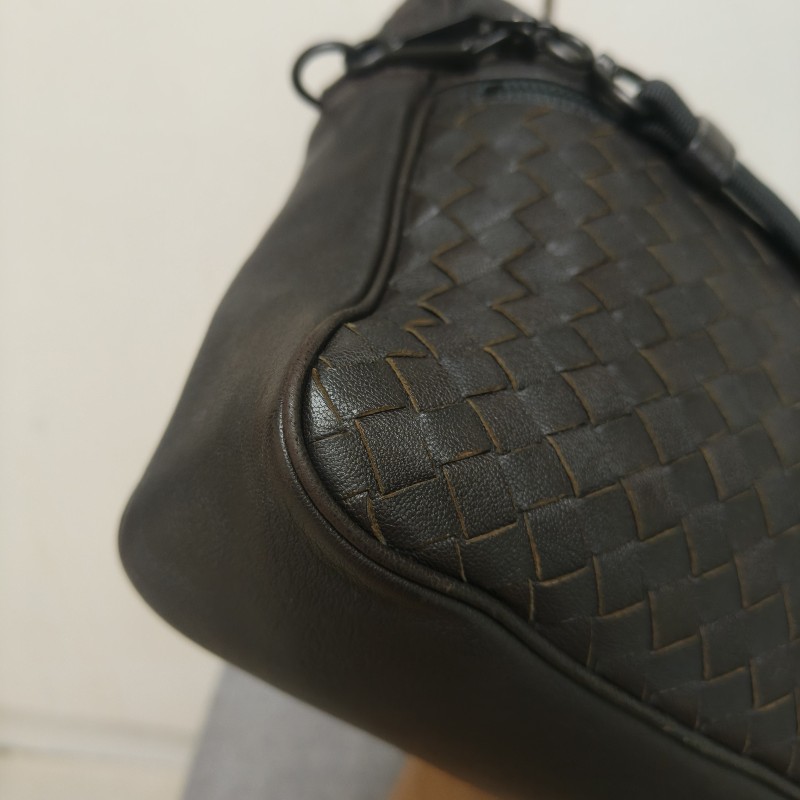 ㊣✨Bottega Veneta ✨(附防塵袋)寶緹嘉 BV 羊皮 咖啡色 編織 相機包 肩背包 斜背包 /二手包/二手精品/保證正品🌳二手樹屋🌳-8