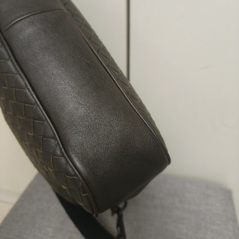 ㊣✨Bottega Veneta ✨(附防塵袋)寶緹嘉 BV 羊皮 咖啡色 編織 相機包 肩背包 斜背包 /二手包/二手精品/保證正品🌳二手樹屋🌳-12