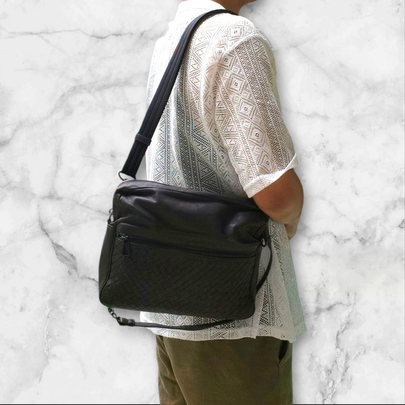 ㊣✨Bottega Veneta ✨(附防塵袋)寶緹嘉 BV 羊皮 咖啡色 編織 相機包 肩背包 斜背包 /二手包/二手精品/保證正品🌳二手樹屋🌳-49