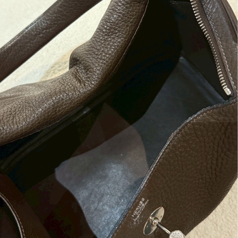 愛馬仕 Hermes - 烏木色銀扣 Lindy26-10