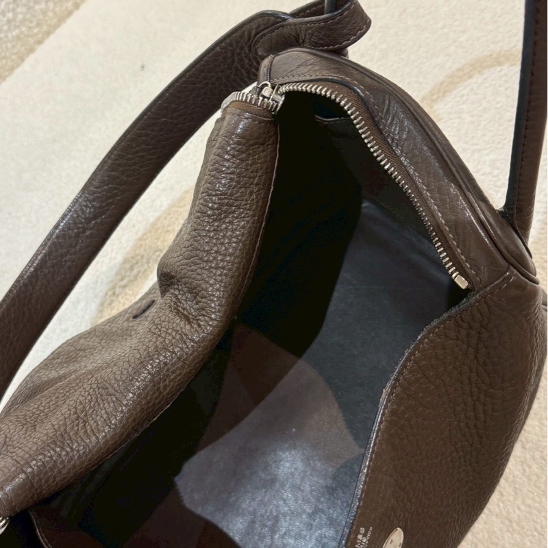 愛馬仕 Hermes - 烏木色銀扣 Lindy26-11