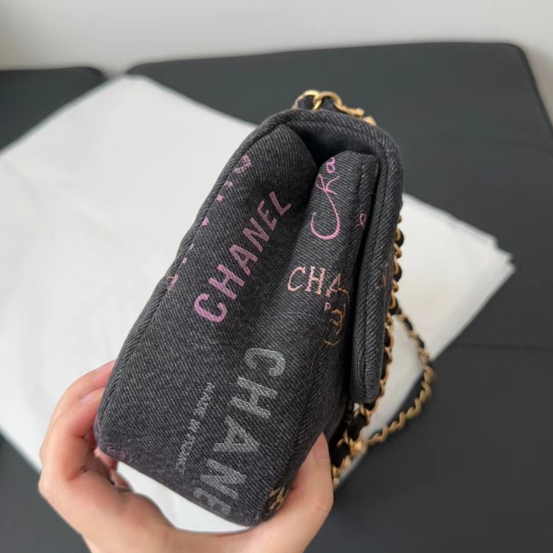 Chanel CF 牛仔塗鴉 晶片款-4