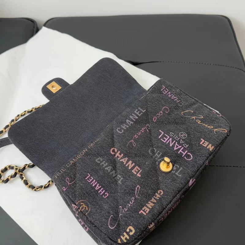 Chanel CF 牛仔塗鴉 晶片款-8